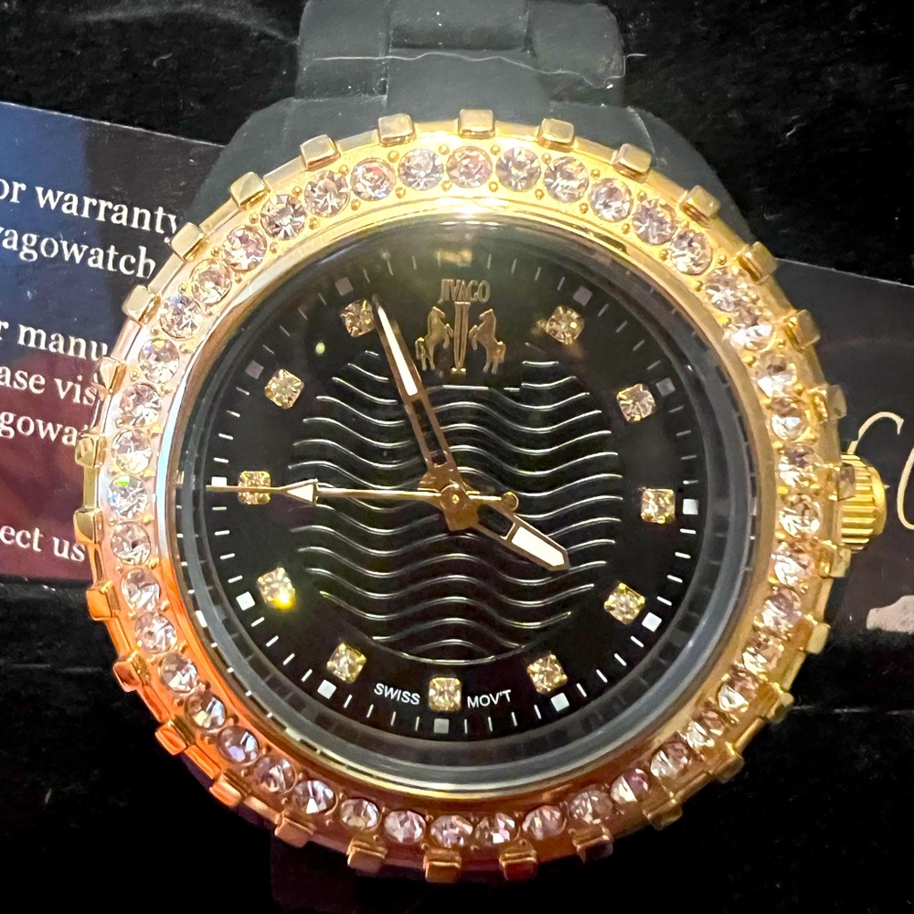 JIVAGO
Cherie Black Dial Black Crystal Ladies Watch